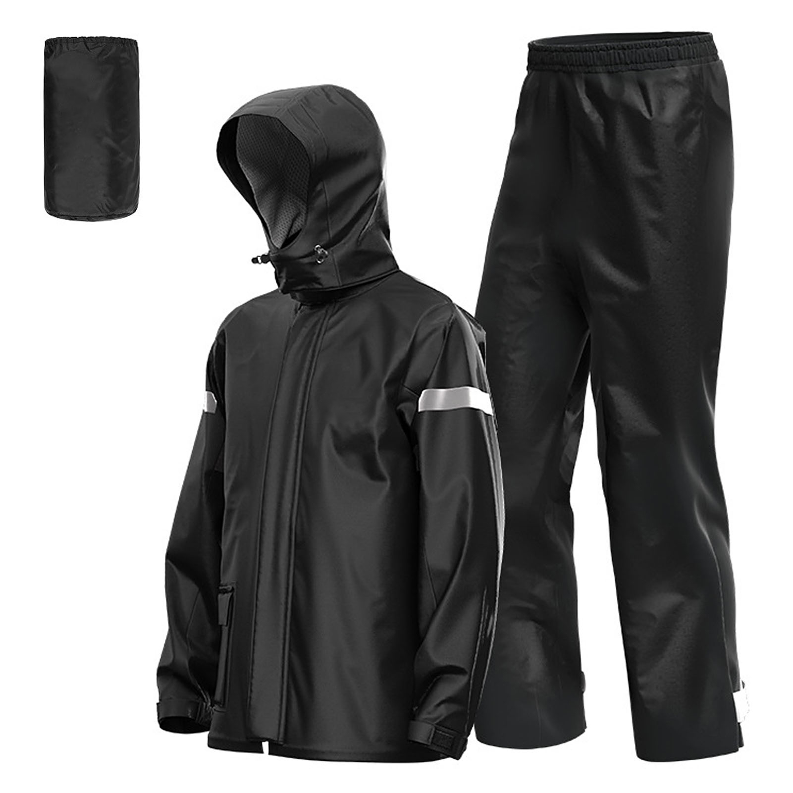 Cycling Gear Jacket - Męski kombinezon przeciwdeszczowy motocyklowy, odblaskowy, wodoodporny,