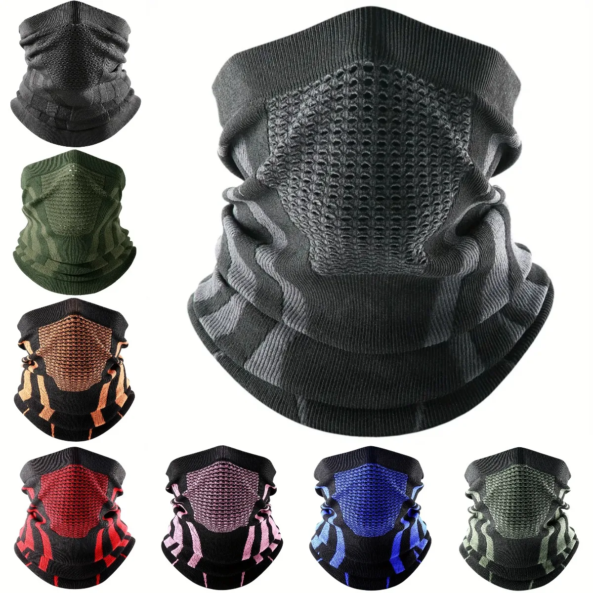 Cycling Face Mask - Kolory Zimowy Oddychający Wygodny Termiczny Szalik