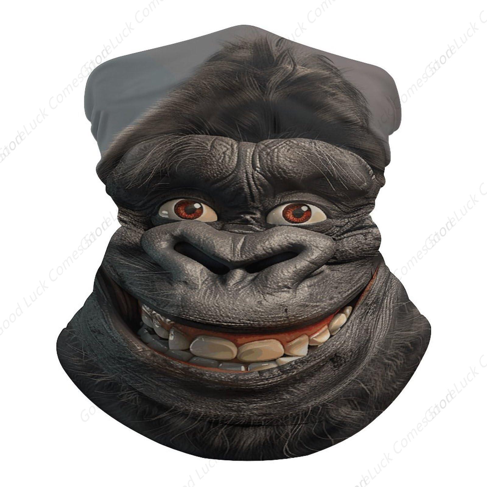 Cycling Face Mask - Uśmiechnięta Gorylka Foto Bandana Letnia Maska