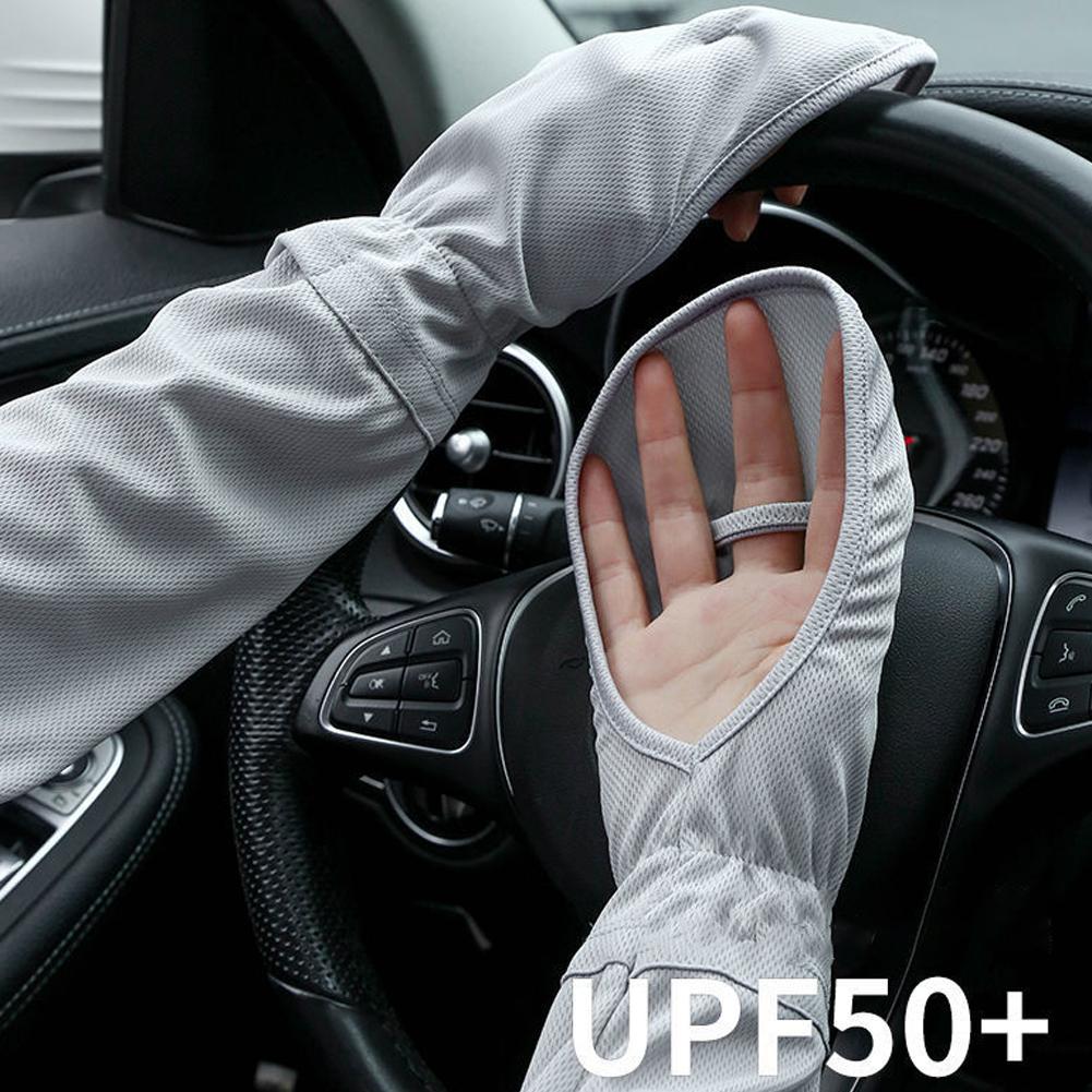 Cycling Glove - Jednokolorowe duże rękawiczki lodowego jedwabiu damskie