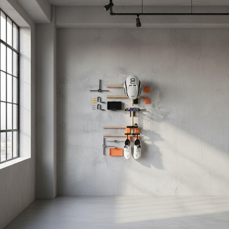 Cycling Gear Organizer Wall - Uchwyt ścienny na rower, 1 sztuka,