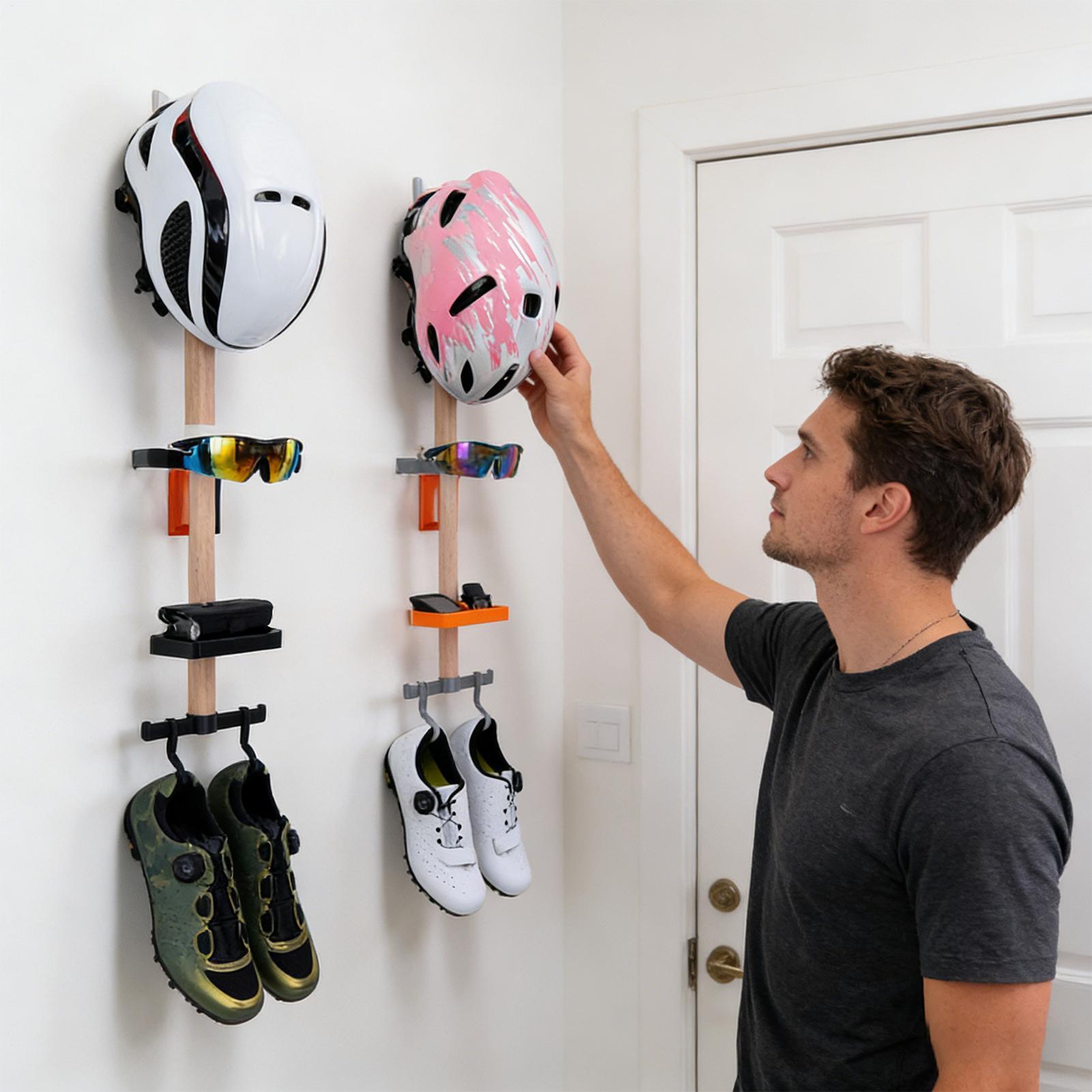 Cycling Gear Organizer Wall - Pionowy organizer na akcesoria rowerowe, uchwyt