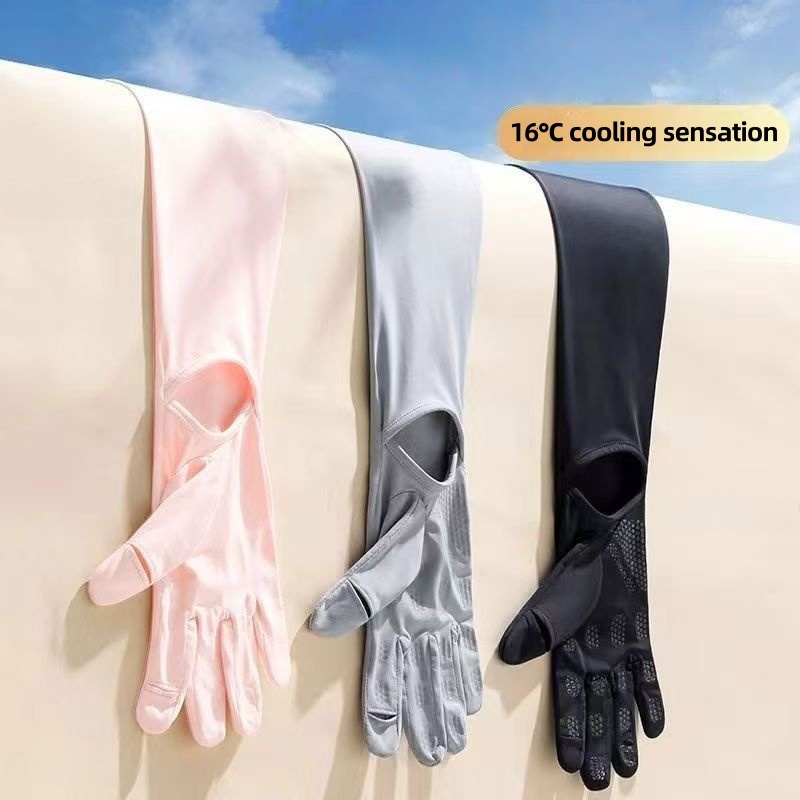 Cycling Glove - Rękawki z jedwabiu lodowego z ochroną