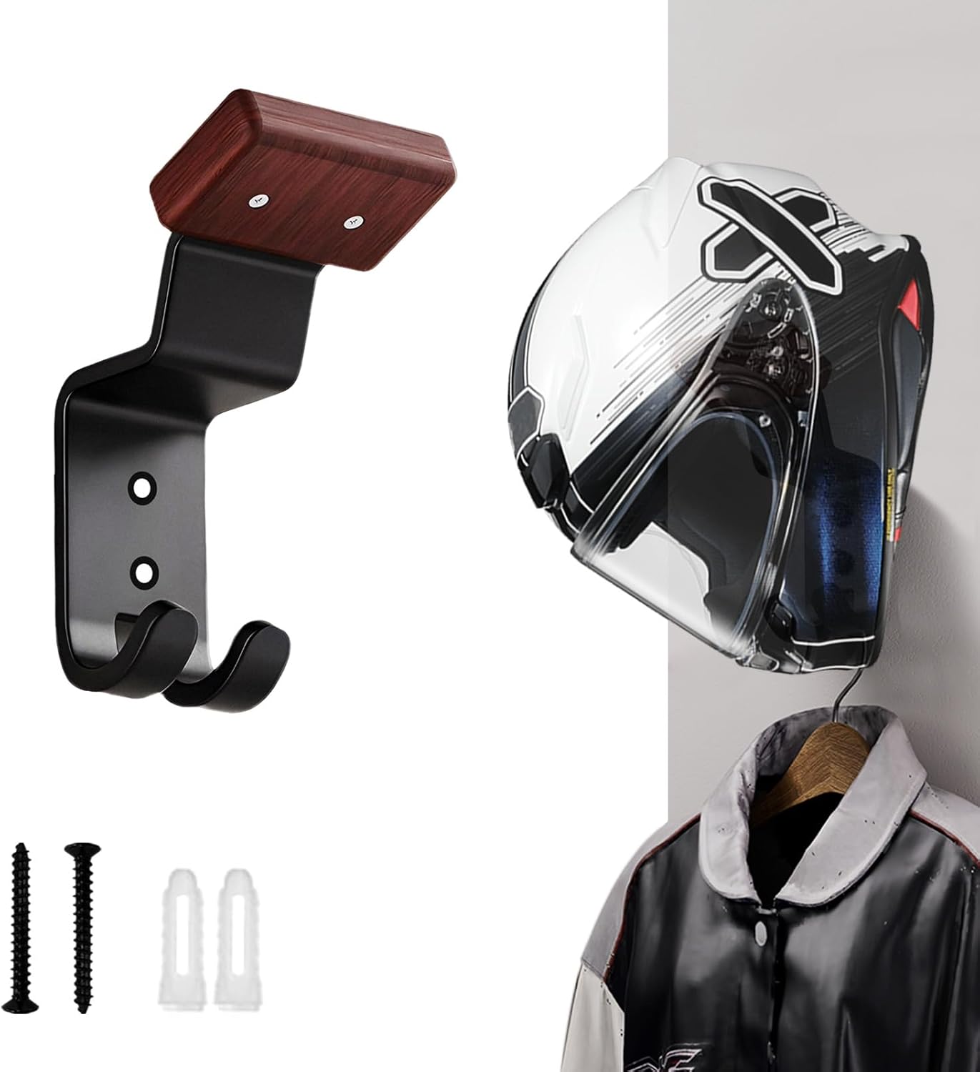 Cycling Gear Organizer Wall - Uchwyt ścienny na kask motocyklowy, wytrzymały