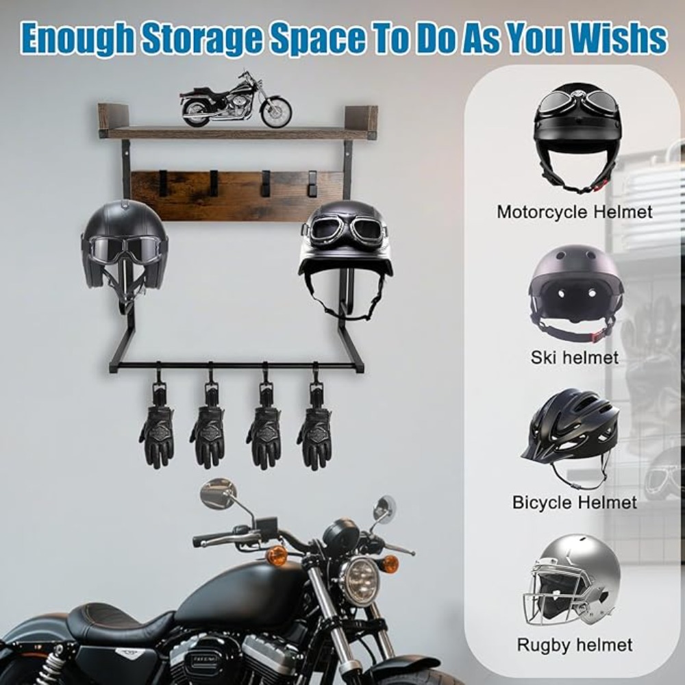Uchwyt na kask motocyklowy z 4 – Cycling Gear Organizer Wall recenzja i cena