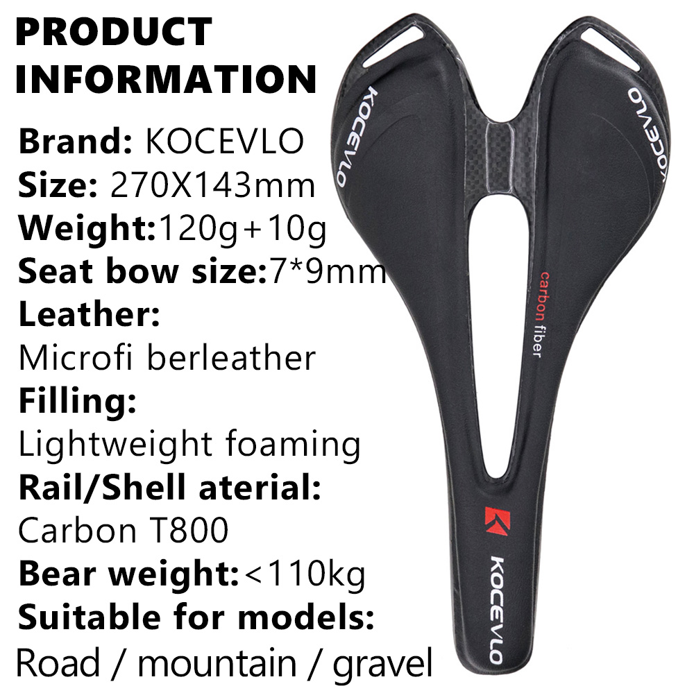 KOCEVLO Siodło Węglowe T800 Wł – Carbon Fiber Saddle recenzja i cena