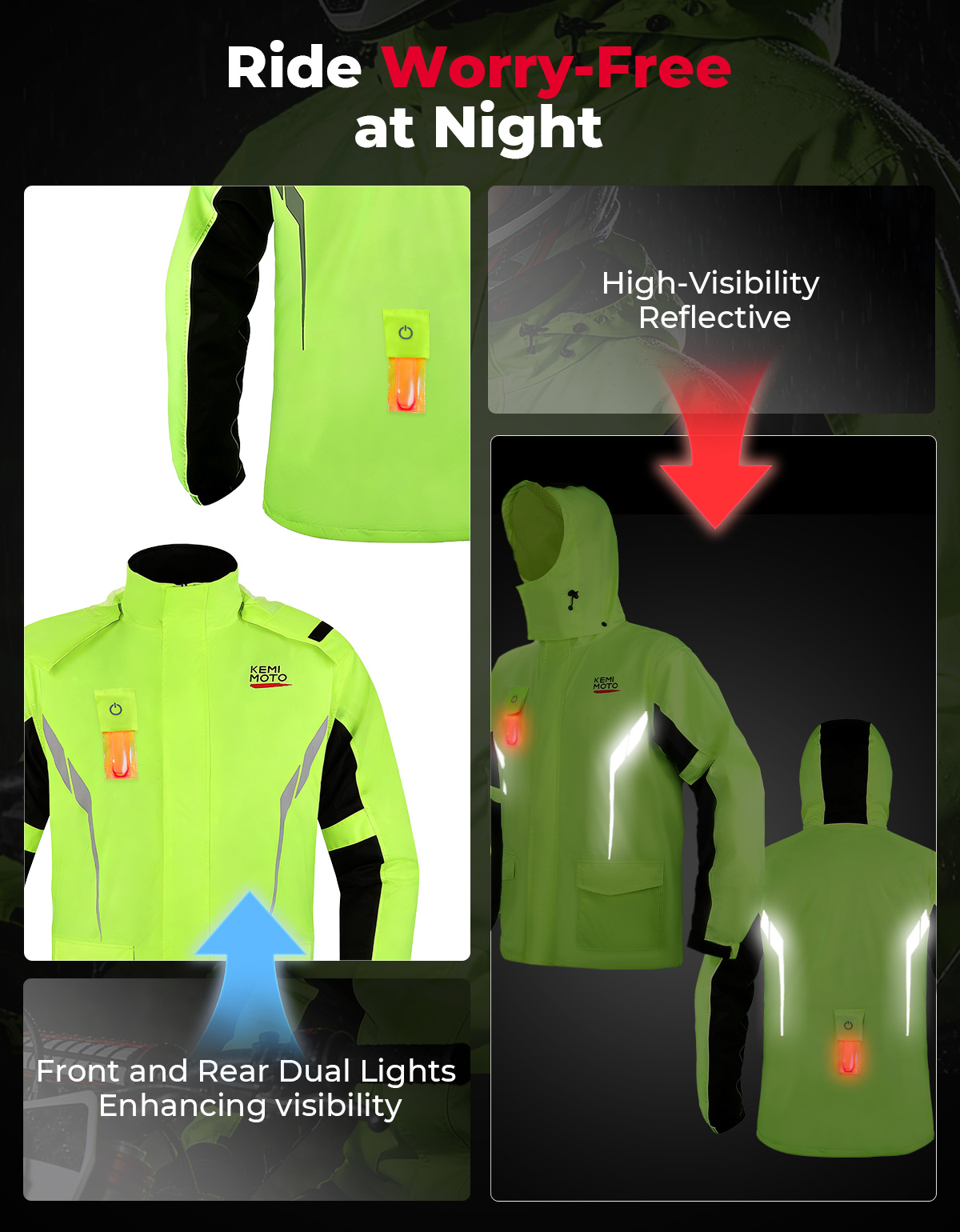 KEMIMOTO Unisex Wodoodporny Ze – Cycling Gear Jacket recenzja i cena