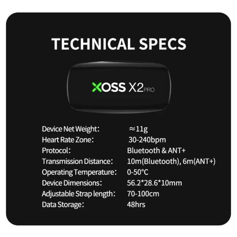 Czujnik tętna XOSS X2 Pro Blue – Cycling Heart Rate Monitor recenzja i cena